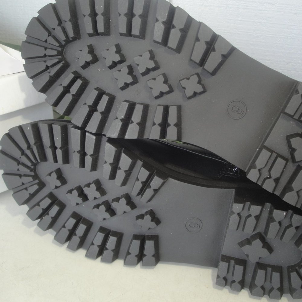 A New Day Black Combat Style Boots Ladies Size 9 - Picture 11 of 12